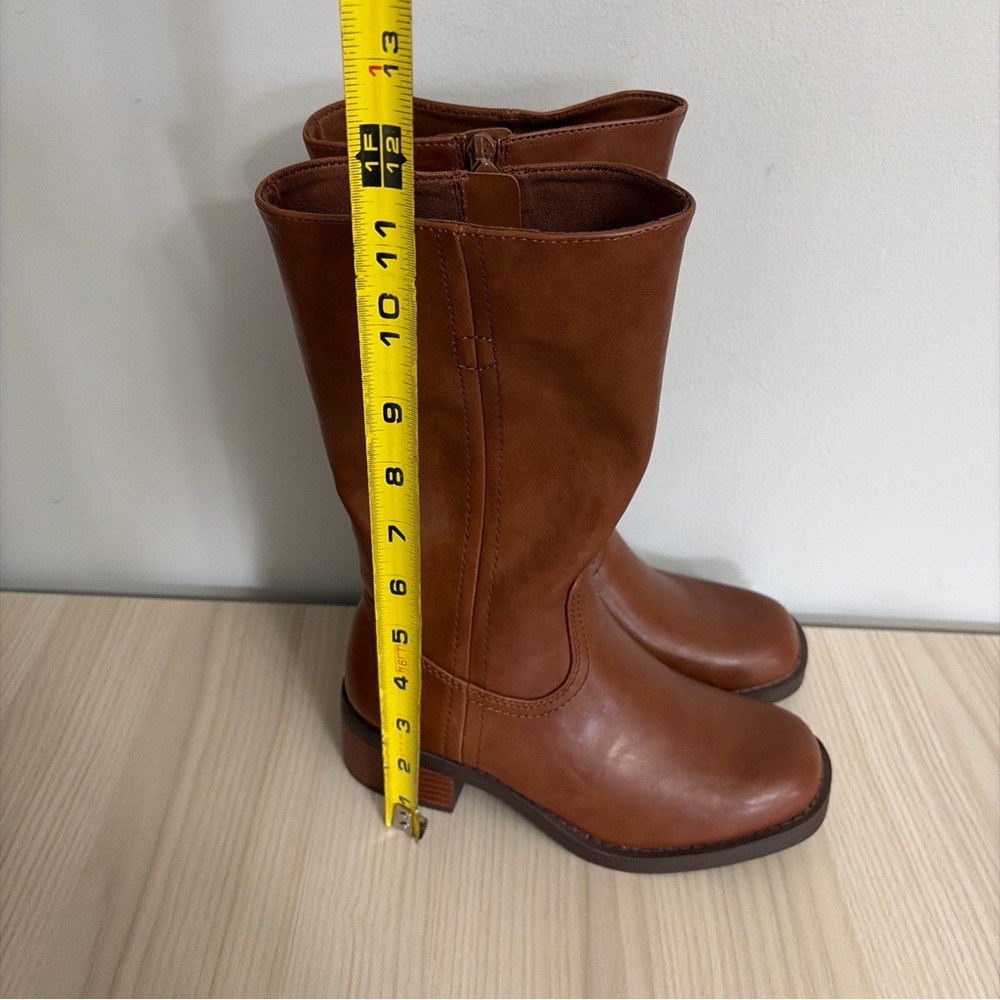 Wonder Nation New! Girls Brown Tall Riding Boots Size 2 - Picture 4 of 8